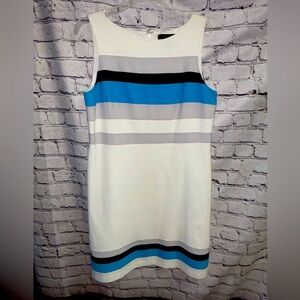 White House Black Market Sleeveless Colorblock Sheath Dress